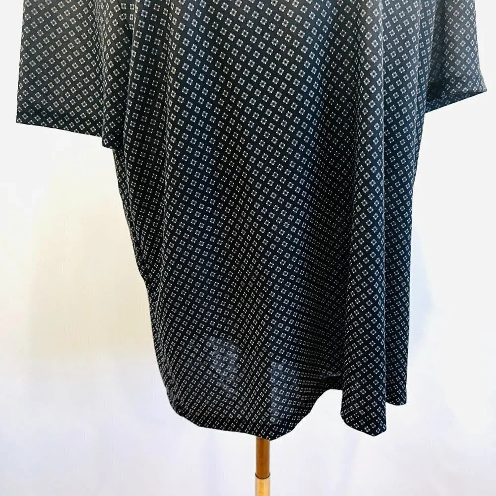 NWT APT. 9 Men Pullover Short Sleeve Crew Neck Geometric Black Shirt XXL Slim - Picture 3 of 9